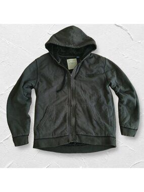 Honolua Darkgrey Padded Lined Heavyweight Workwear Hooded Jacket (L)